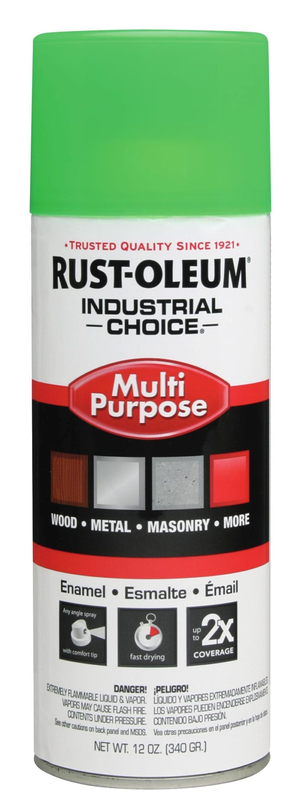Rust-Oleum&reg; Industrial Choice Enamel Aerosol - Fluorescent Green - Q6